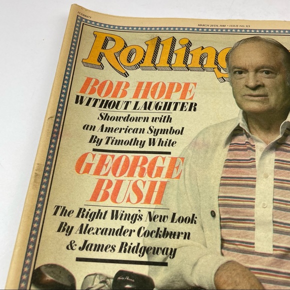 Vintage Rolling Stone Magazine Bob Hope George Bush March 20, 1980 Music Art - Picture 3 of 5
